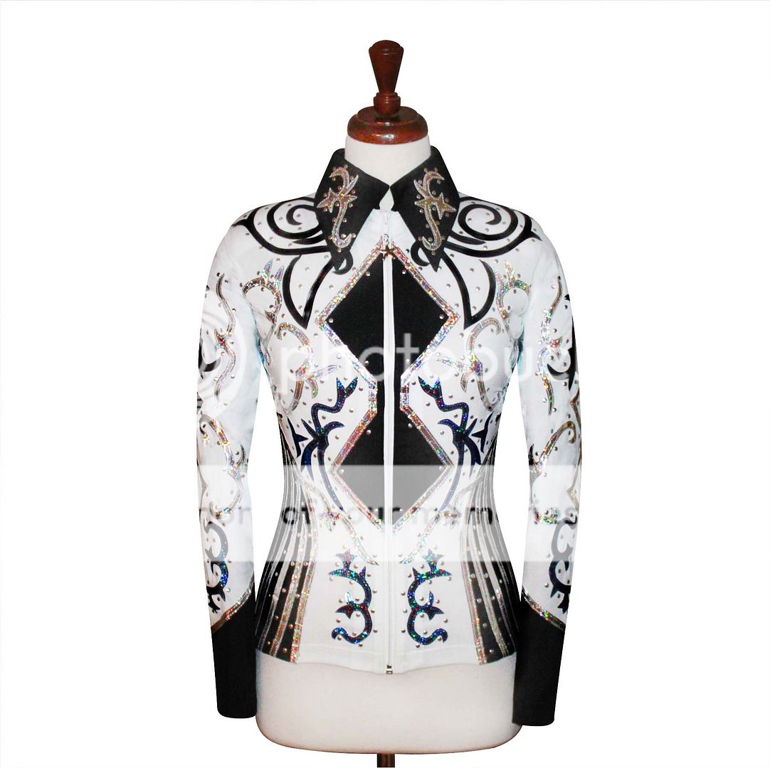 3X-LARGE Western Showmanship Pleasure Horsemanship Show Rails Shirt Rodeo Queen